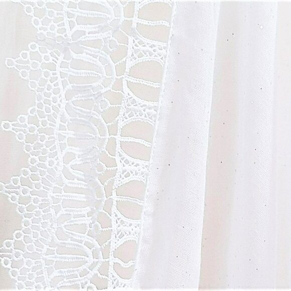 NWT ACCESSORY STREET Island Breeze Lace Trim Glitter Topper Cover-Up - Picture 5 of 5